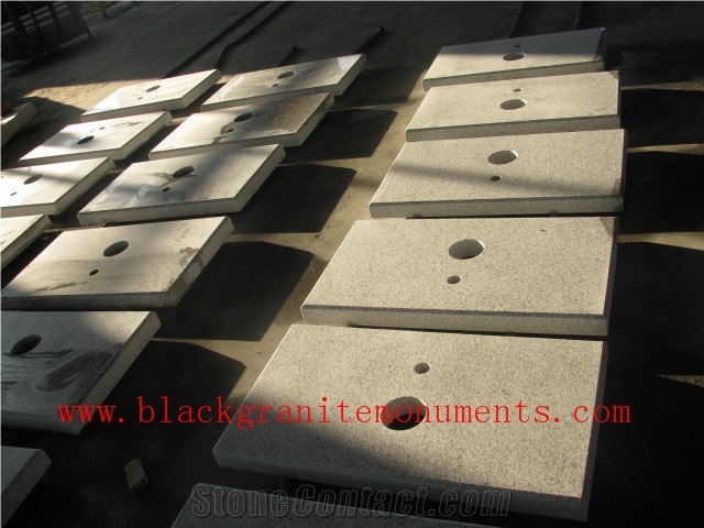 Cheapest Light Grey Imperial Gray Honed Granite Monument Base & Subbase Uk Style, Grey Granite Tombstone & Granite Headstone&Granite Monument