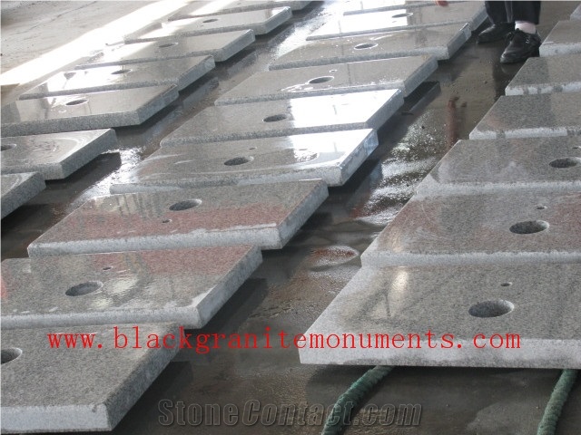 China Imperial Gray Honed Granite Tombstone Base & Subbase Uk Style, Grey Granite Tombstone&Granite Headstone&Granite Monument