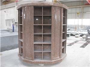 Imperial Red Granite Custom Design Cremation Columbarium Granite Niche Columbarium Imperial Red Granite Custom Design Cremation Columbarium Granite Niche Columbarium