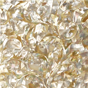 California Floral Seashell Inlaid Semiprecious Stone California Floral Seashell Inlaid Semiprecious Stone