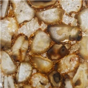 Yellow Crystal Semiprecious Stone Tiles & Slabs