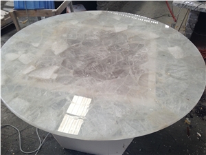 White Quartz Semiprecious Stone Table Tops White Quartz Semiprecious Stone Table Tops