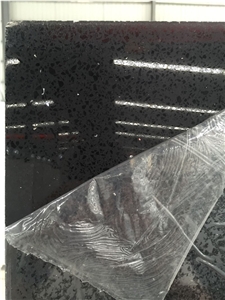 Black Shining Series Quartz Stone Kitchen Countertop Non-Porous Surface and Unique Blend Of Beauty and Easy Care for Multifamily/Hospitality Projects Standard Slab Sizes 3000*1400mm and 3200*1600mm