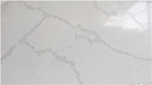 Bst Calacatta Gold Quartz Stone Slab for Pre-Fabricated Tops Customized Countertop Stylish Performance Of Veined Movement and Pattern