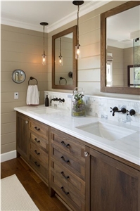 Bst Quartz Stone Surface Customized Countertop for Bathroom Vanity Top 3cm Thick Available
