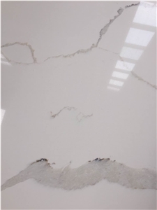 Calcutta Nuvo Quartz Stone Slab Solid Surface with Stylish Performance Of Veined Movement and Pattern