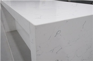 Carrara White Quartz Stone Slab for or Multifamily/Hospitality Projects