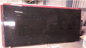 Black Galaxy Artificial Quartz Stone Slab, Black Quartz Stone Slabs