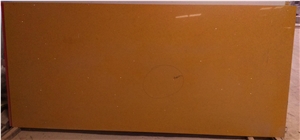 Golden Yellow Stone Quartz Tiles & Slabs, Engineered Stone Floor Tiles