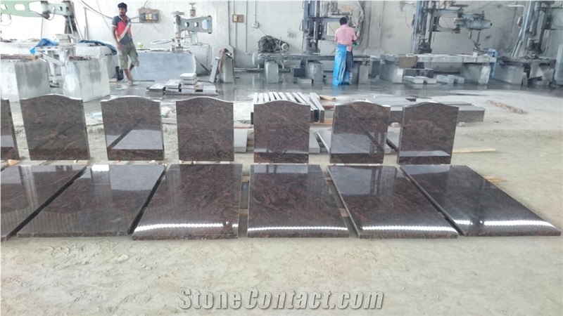 Indian Mahogany Gravestone,Tombstone Monument, Indian Dakota Granite Monument, Brown Granite Monuments