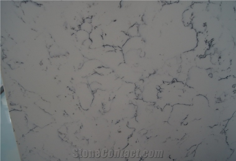Carrara White Engineered Quartz Stone Slabs,White Quartz Stone Slabs