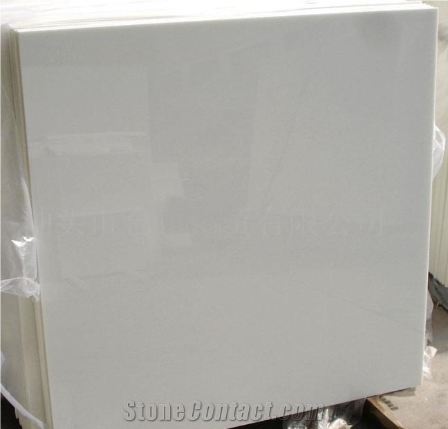 Crystal White Quartz Stone Tile & Slab for Flooring Engineered Stone