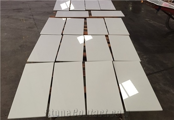 Crystal White Quartz Stone Tile & Slab for Flooring Engineered Stone