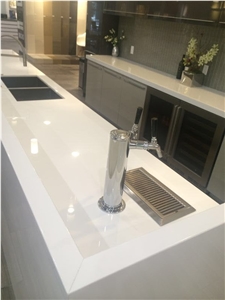Crystallized Stone Of Kitchen Countertop,White Nano Crystallized Stone Kitchen Countertop