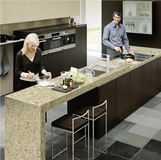 Custom Countertops Quartz Stone Kicthen Countertop