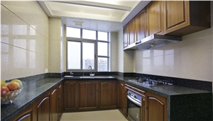 Dark Green Quartz Stone Kicthen Countertop Worktops
