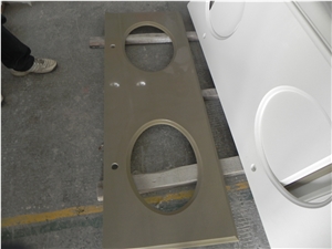 Dark Grey Quartz Stone Bathroom Tops