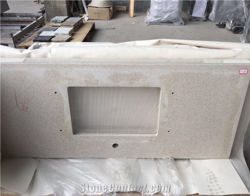 Engineered Quartz White Stone Bathroom Vanity Tops/White Artificial Stone Vanity Tops/White Quartz Stone Vanity Tops/White Bathroom Vanity Tops/Bathtops