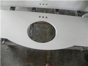 Engineered Quartz White Stone Bathroom Vanity Tops/White Artificial Stone Vanity Tops/White Quartz Stone Vanity Tops/White Bathroom Vanity Tops/Bathtops