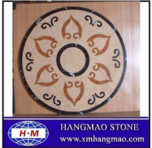 Floor Paving Stone Mosaic Pattern Floor Medallions Waterjet Medallions
