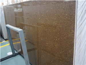 Gold Galaxy Quartz Stone Slab