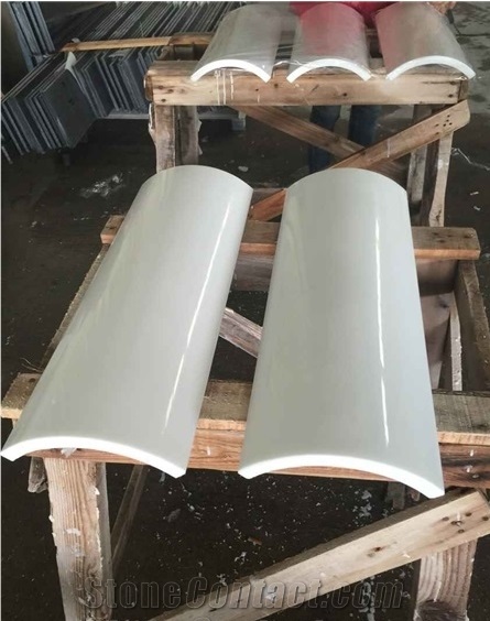 House Stand Decoration White Column Pillar, White Quartz Stone Column