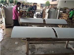 Polished Pure White Nano Crystallized Glass Stone Columns,Nano Glass Stone Columns,Pure White Columns
