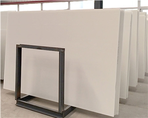 Polished Pure White Nano Crystallized Glass Stone Tiles and Slabs