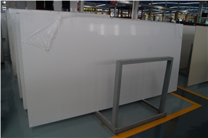 Polished Pure White Nano Crystallized Glass Stone Tiles and Slabs