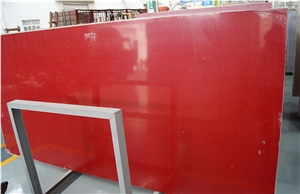 Pure Red Quartz Stone Slab/Quartz Stone Slab/Engineered Stone Slab/Artificial Stone/Solid Surface Top/Silestone