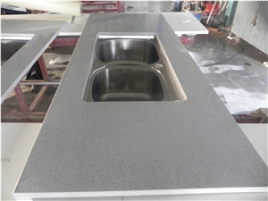 Pure White Quartz Kitchen Countertops/Pure White Quartz Kithen Island Top/Pure White Engineered Quartz Bar Tops
