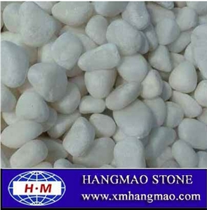 Snow White Round Pebble Stone