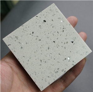 White Crystal Artificial Quartz Stone Tile /Engineered Stone Slabs