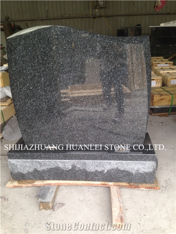 China Granite Beida Green Tombstone/Monument Design/Single Memorial/Cemetery Tombstones,American Gravestone,Western Style Headstone,