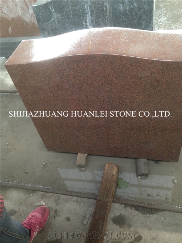 Red Granite Tombstone & Monuments, Red Gravestone in Hebei ,Westen Style Memorial,America Headstone, Best Price, Supreme Quality