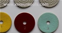 3steps Engineered Stone Wet Polishing Pads,Quick Polishing for Granite, Marble,Quartz, 3position Pads
