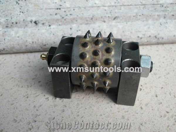 Bush Hammer Roller with 45 Segments, Diamond Bush Hammer Tools for Granite Marble and Other Stone Surface