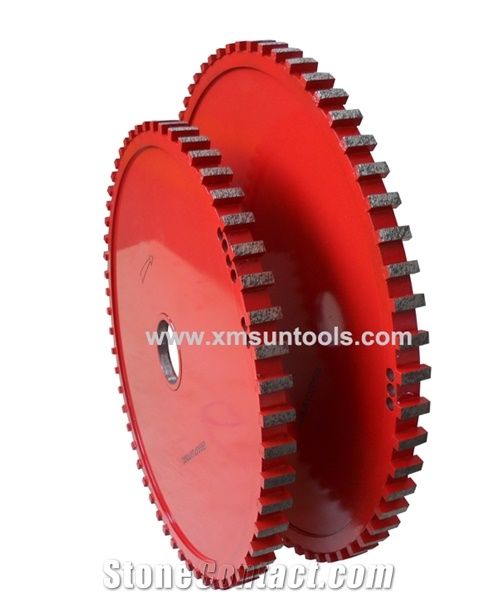 Diamond Milling Tools,Stone Grinding Wheel, Calibrating Wheels for Granite and Marble, for Stone Thickness Calibration,Segmented Profile Wheel