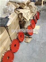 Diamond Milling Wheels Special Designed,Stone Grinding Tools Customerized, Calibrating Wheels for Granite and Marble, for Stone Thickness Calibration,Segmented Profile Wheel