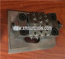 Frankfurt Bush Hammer Roller with 45 Segments for Marble, Bush Hammer Plates for Stone Surface, Diamond Tools