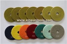 Yellow Spiral Stone Polishing Pads, 4" Wet Pads for Granite and Other Nature Stone,2.7mm Thickness,Fast Polishing,Long Lifespan Yellow Spiral Stone Polishing Pads, 4" Wet Pads for Granite and Other Nature Stone,2.7mm Thickness,Fast Polishing,Long Lifespan