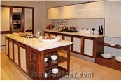 pure white quartz kitchen countertops, engineered stone table tops 