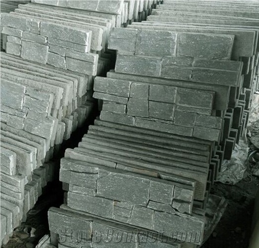 Green Slate Cement Natural Cultured Stone/ Stacked Stone/ Ledge Stone for Wall Panel Cladding