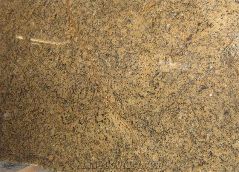 New Venetian Gold Granite - Ouro Brasil, Brazil Yellow Granite Slabs & Tiles