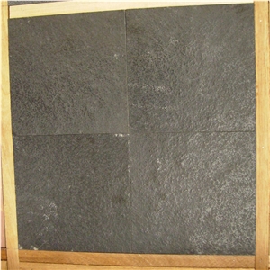 Black Limestone Natural Brushed Pool Terrace Pavers