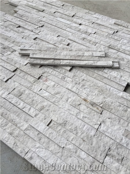 China Grey Marble Wall Cladding, Manufactured Corner Cultured Stone