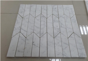 New Design White Marble Calacatta Mosaic in New Shape with Very Competitive Prices