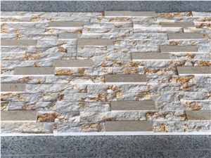 New Yellow Marble Cultured Stone Brick Stacked Stone for Wall