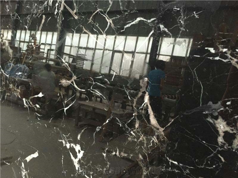 Popular Chinese Portoro Silver Marble Slabs Marble Tiles with Best Quality