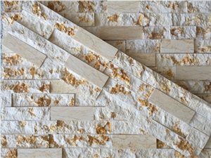 Sunny Beige Marble and Antacid Classic Ledge Cultured Stone Feature Wall